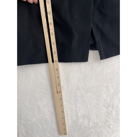 Vintage SASSON PARIS Black Midi Long skirt front pockets Made In USA Sz XS (12 Y - Picture 5 of 8